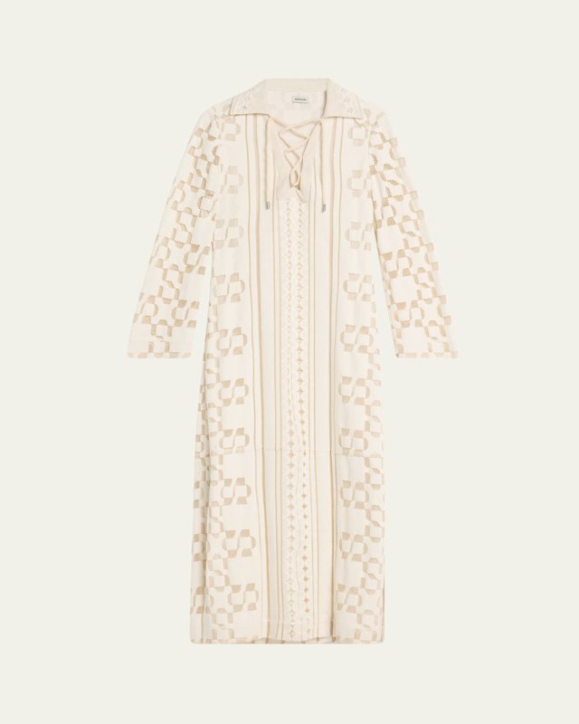 Wiliama Lace-Up Maxi Dress